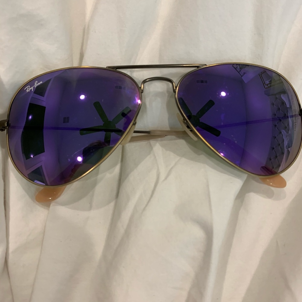 Ray ban Aviators Purple Sunglasses